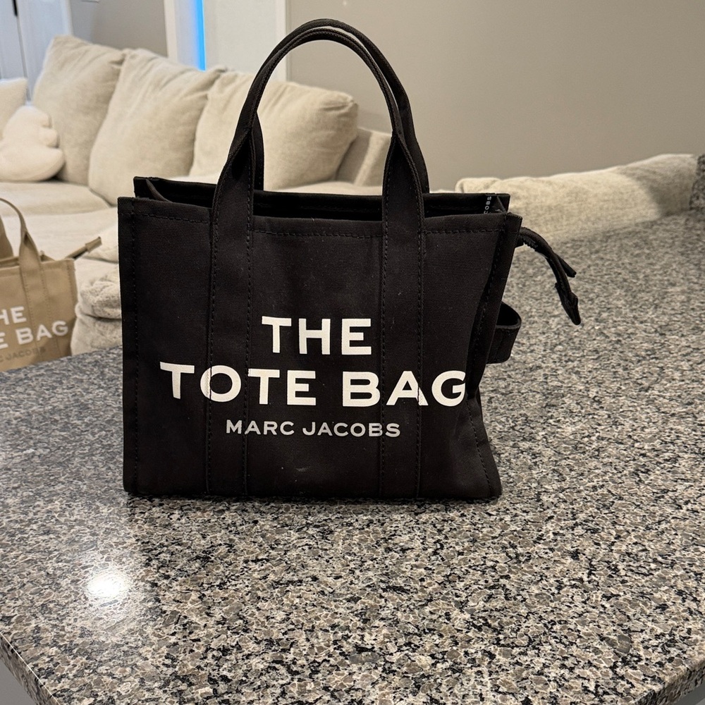 Marc Jacobs Black Canvas Tote Bag